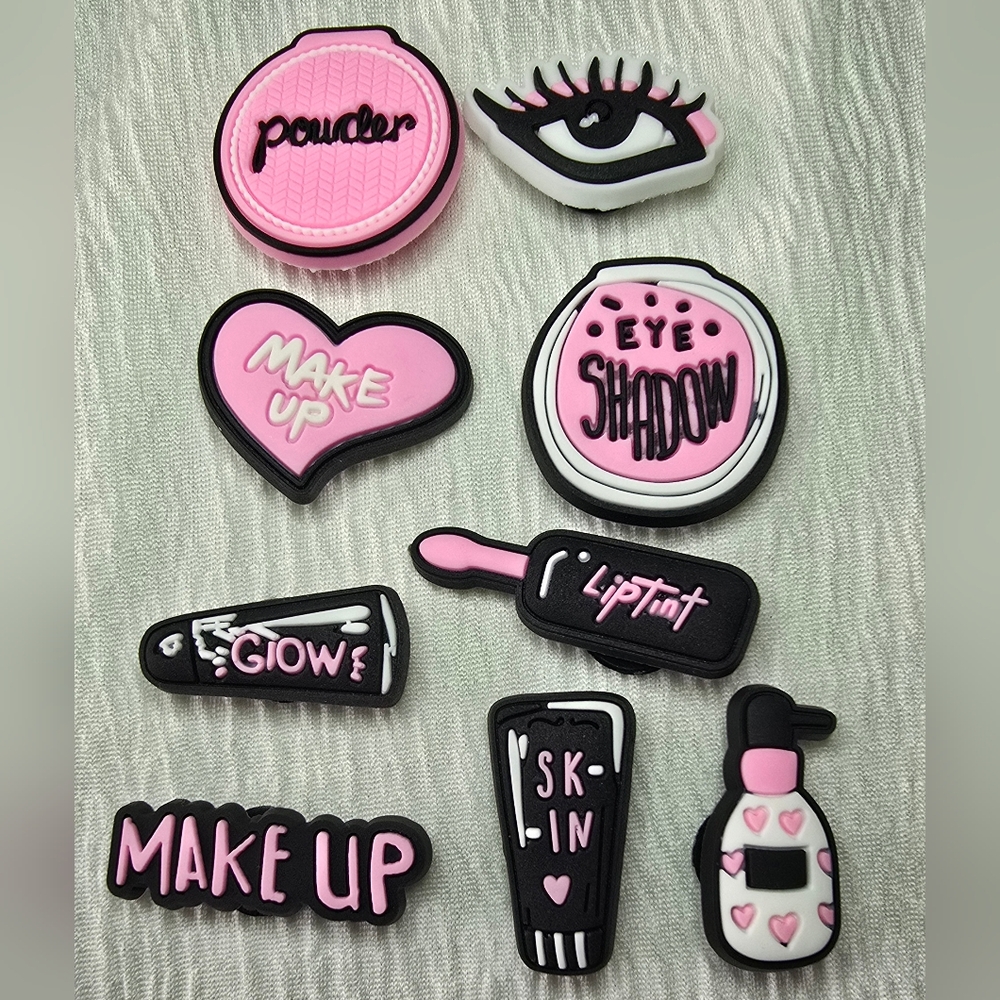 Cosmetic Croc Charms Set - Makeup- NEW WITHOUT TAGS